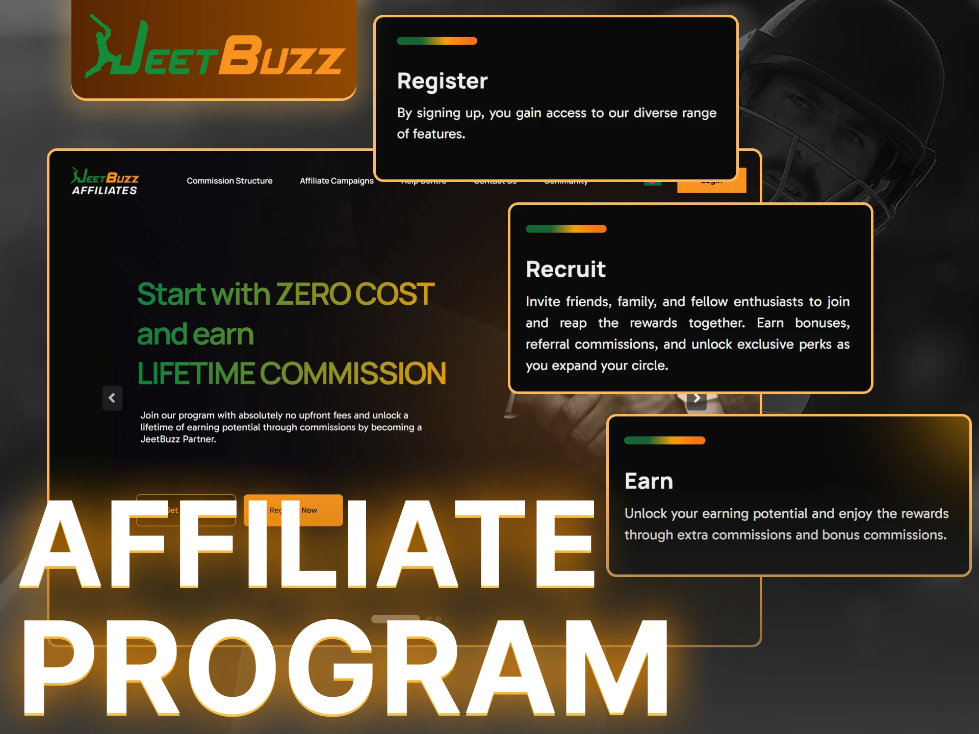 Become JeetBuzz's affiliate and profit more.